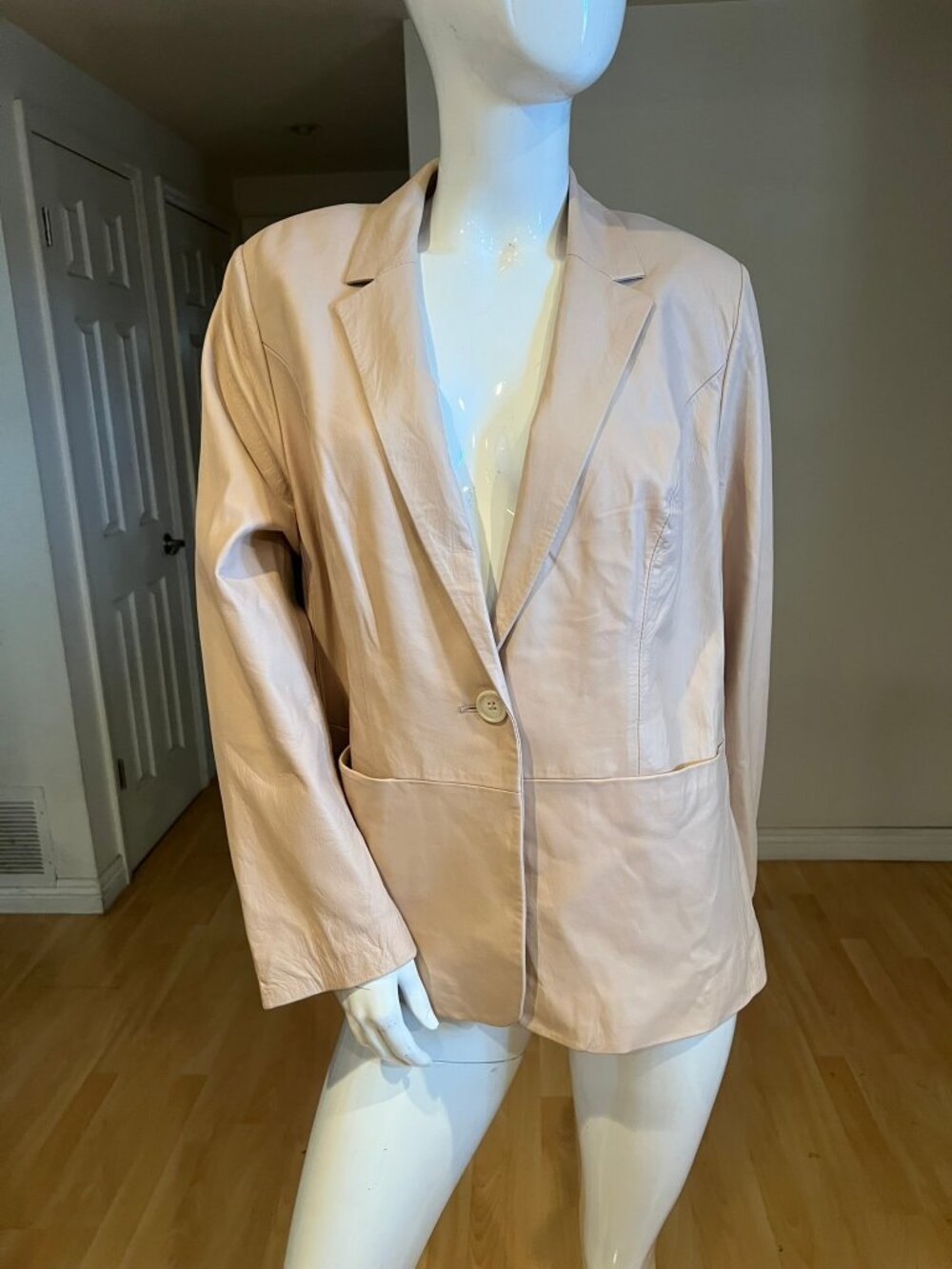 $398 LANE BRYANT COLLECTION LAMB LEATHER BLAZER JACKET SIZE 18